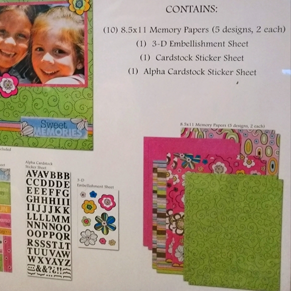 New 2008 The Paper Studio"Flower Power" Page Scrapbooking Kit - Picture 3 of 5